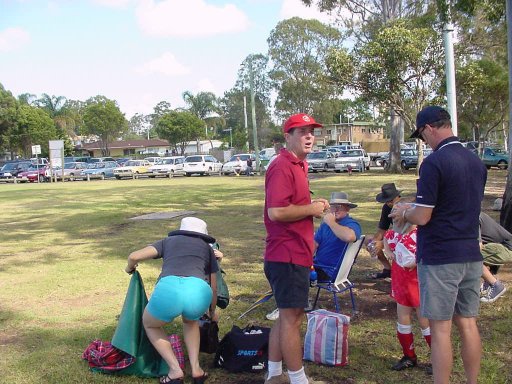 team getting ready with supporters