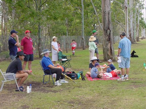 team getting ready with supporters