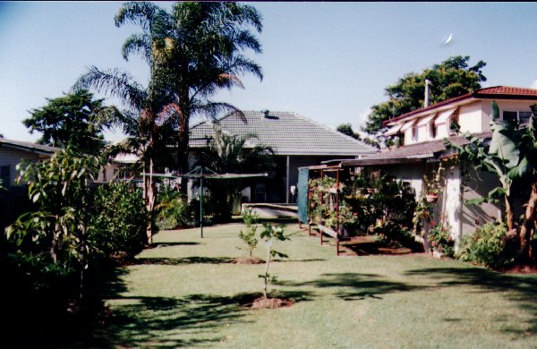 Looking from the back towards the house